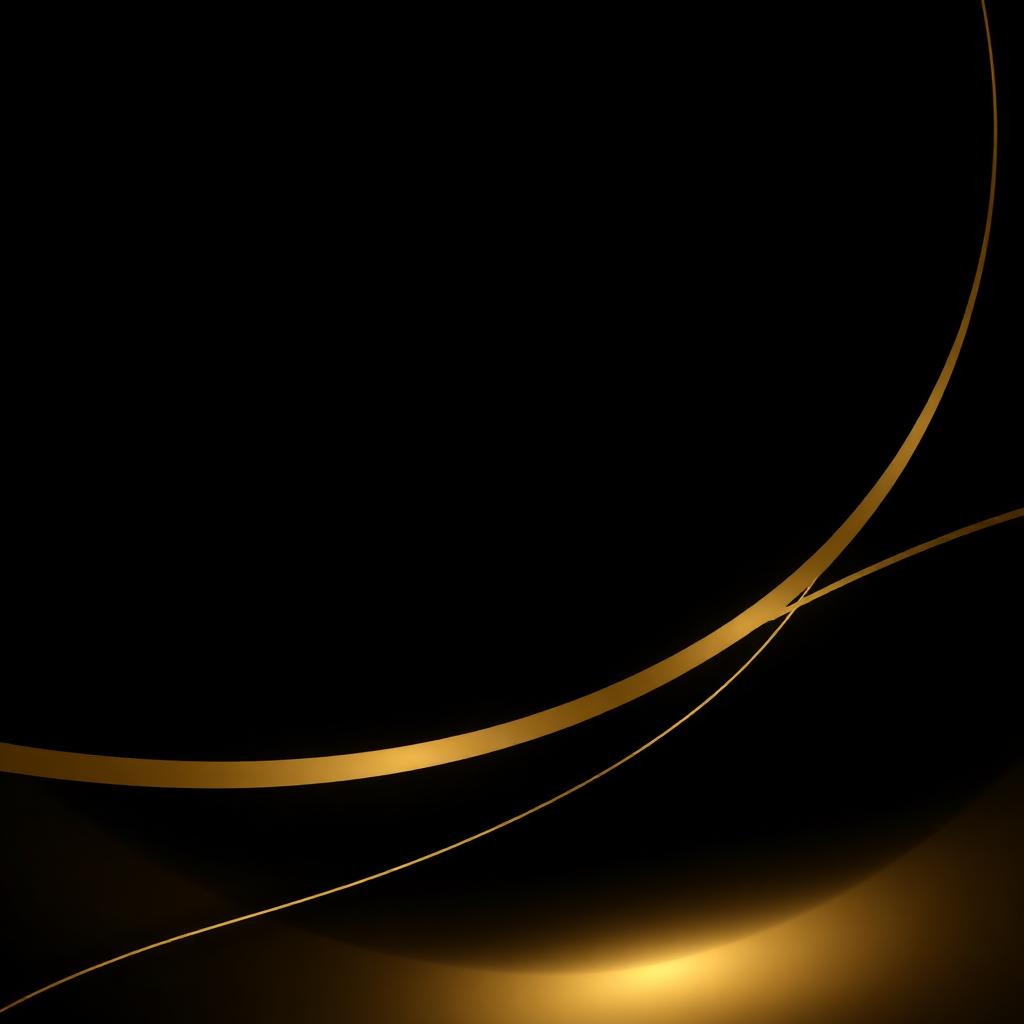Abstract gold lines on black