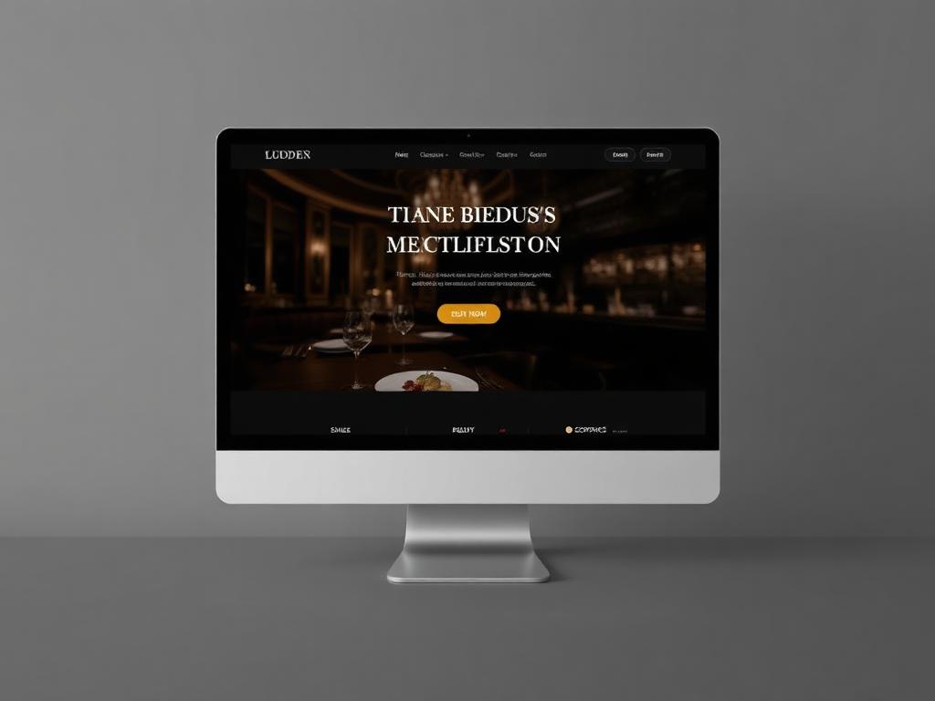 Fine Dining Experience website mockup