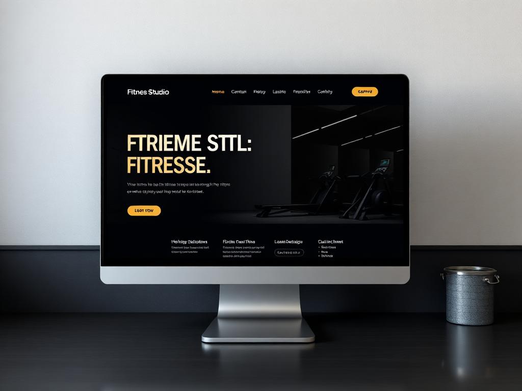 Premium Training Studio website mockup