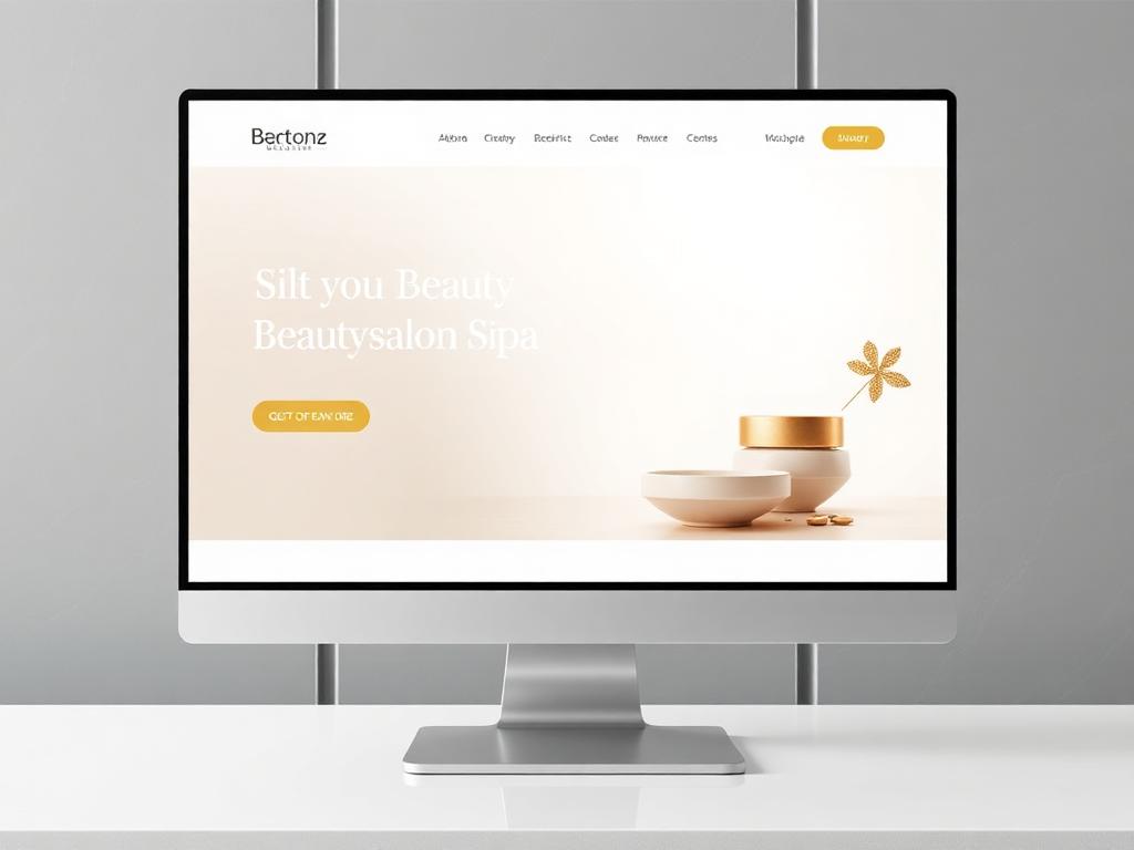 Modern Wellness Salon website mockup
